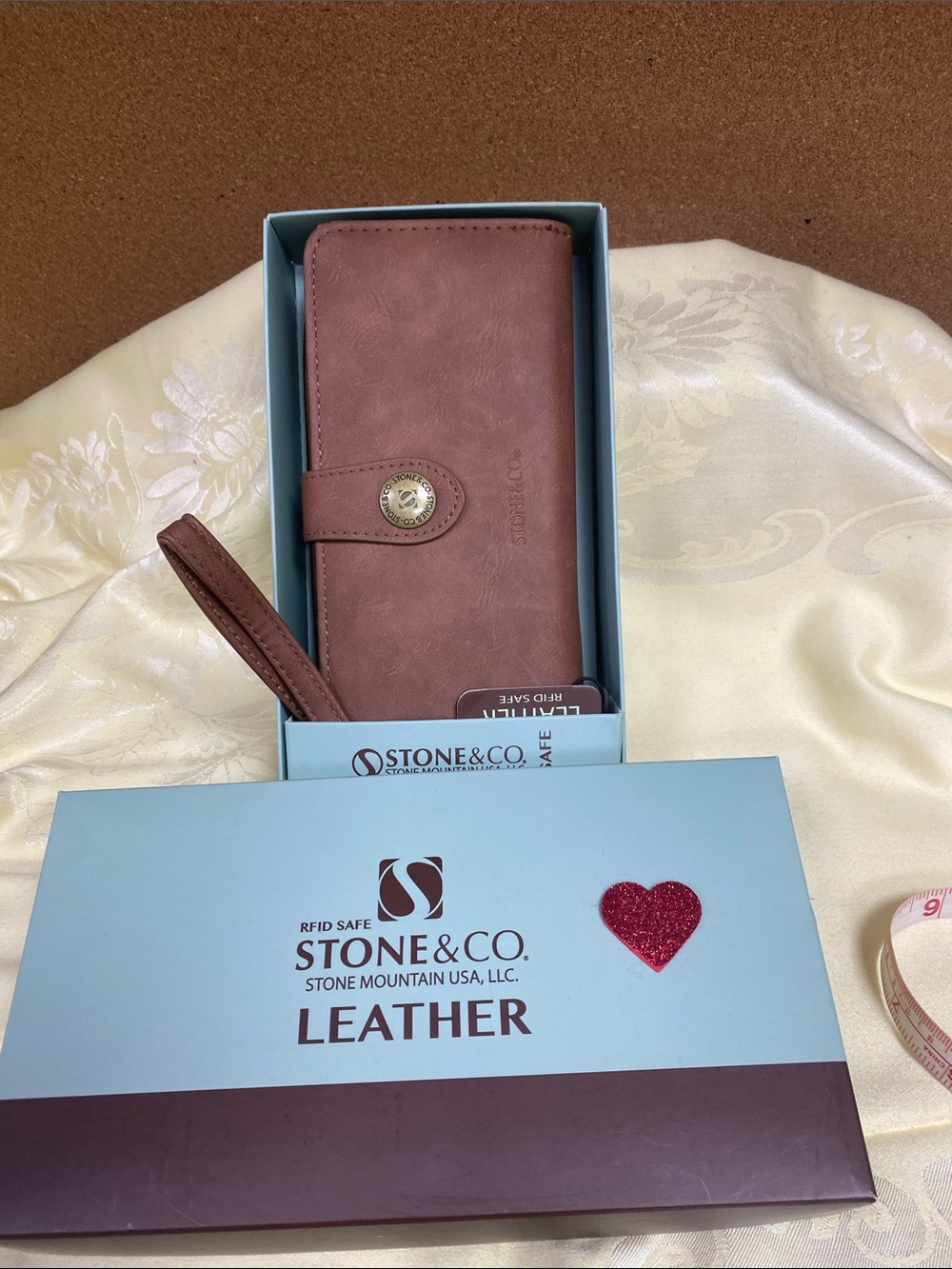 Stone & Co. Leather Wristlet Wallet - Dusty Mauve